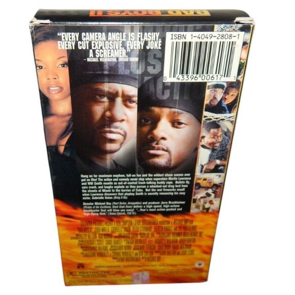 BAD BOYS II BAD BOYS 2 vintage VHS movie in original paper case - Picture 3 of 6